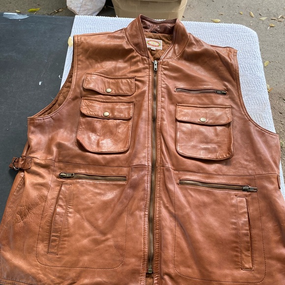 Banana Republic Vintage Men’s Leather Safari Jacket - Picture 1 of 12